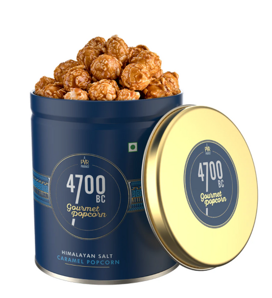 Himalayan Salt Caramel Popcorn, Tin, 125g