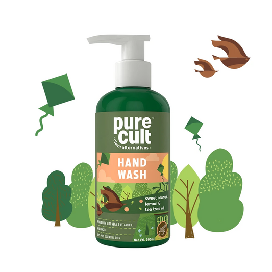PureCult® Eco-Friendly Handwash With Sweet Orange, Lemon & Tea Tree Essential Oil – 300ml
