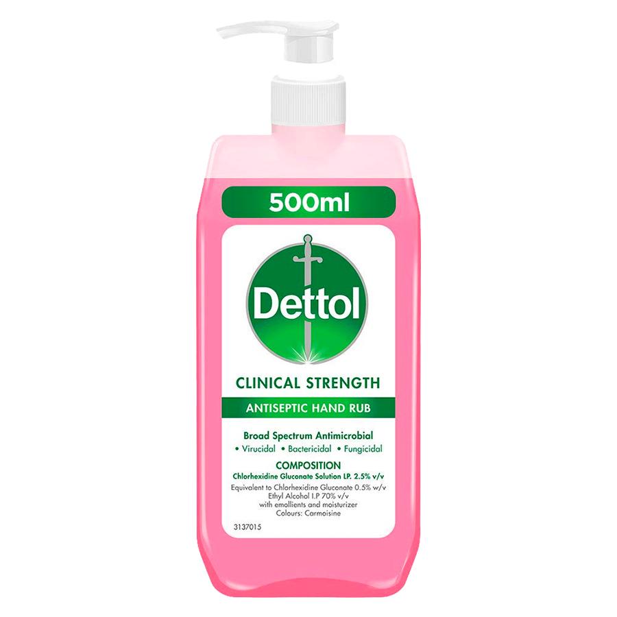 Dettol Clinical Strength Antiseptic Hand Rub Bottle, 500 Ml