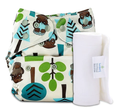 BUMBERRY COVER DIAPER (TREES) + 1 WET FREE INSERT